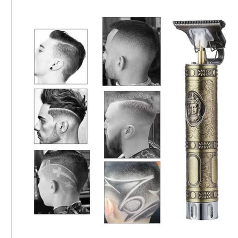 Tondeuse à Cheveux électrique Professionnelle Tondeuse à Barbe à Batterie Buddha Gold -300gr - (1/5)