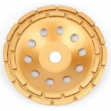 Meule diamantée 230 x 22,2 mm - Meule boisseau diamantée pour béton, granit, pierre, marbre, maçonnerie, brique, béton brut et meulage