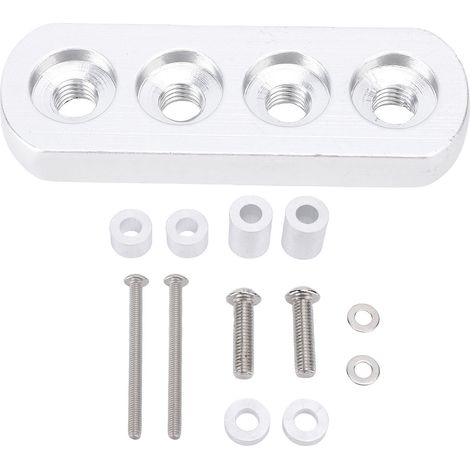 Jeffergarden Support stabilisateur d'amortisseur de direction de moto en alliage d'aluminium, aspect tendance, stabilité améliorée, adapté aux scooters et vélos électriques, argent
