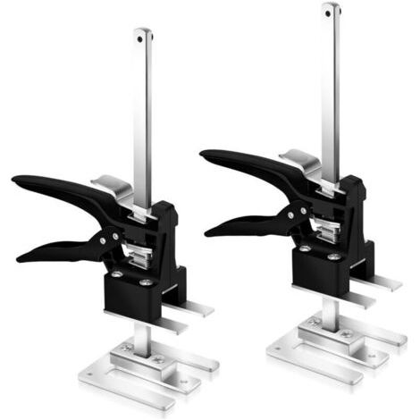 240KG, Outil, 2L - Lot de 2 leviers à main économes de travail - Bras de 30 cm - Jusqu'à 240 kg - Outil de levage pour carrelage - Réglable en hauteur pour plaques de plâtre (1/4)