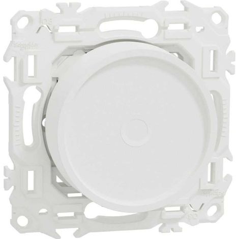 Variateur rotatif connecté - 2 ou 3 fils - Zigbee - Odace - Wiser - S920513 - Schneider - Blanc craie