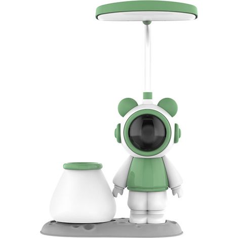 Ortviai Lampe de bureau USB avec design mignon et éclairage doux pour lecture et protection des yeux – Vert (1/5)