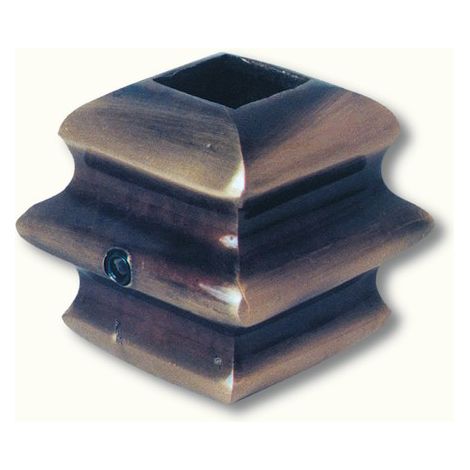 Garniture en laiton pour barreaux carré de 16 - DECO FER FORGE