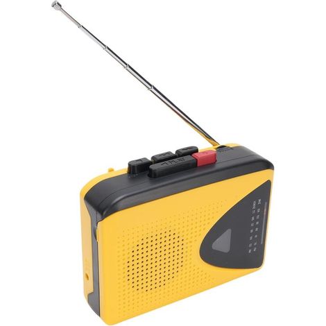 Grabadora de casete portátil, Radio AM/FM, Grabación en casete mediante micrófono, Altavoz incorporado, Alimentación: CC o pilas (1/5)