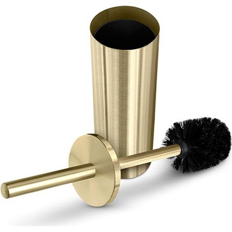 Set di scopino per WC in acciaio inox con supporto, ideale per riporre e organizzare lo scopino in bagno, scopino e supporto per WC, accessori per il bagno, scopino per WC a parete