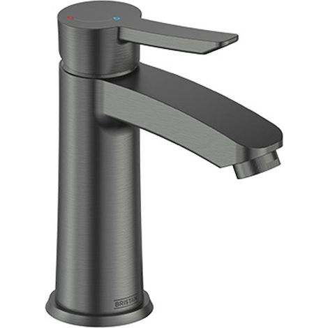 Bristan Apelo Eco Start Basin Mixer Tap with Clicker Waste - Gun Metal