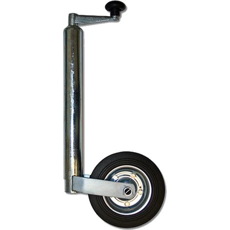 362kg – Rueda Jockey Delantera Apoyo Soporte Goma Maciza Diametro 48mm Remolque Coche Caravan
