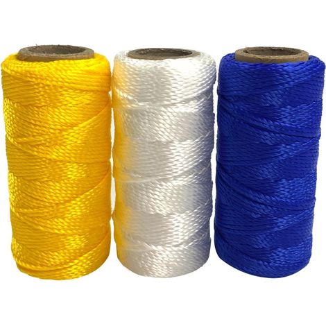 TrendLine Bindfaden-Set 50m 3-er Pack Packschnur Verpackungsfaden Polypropylen