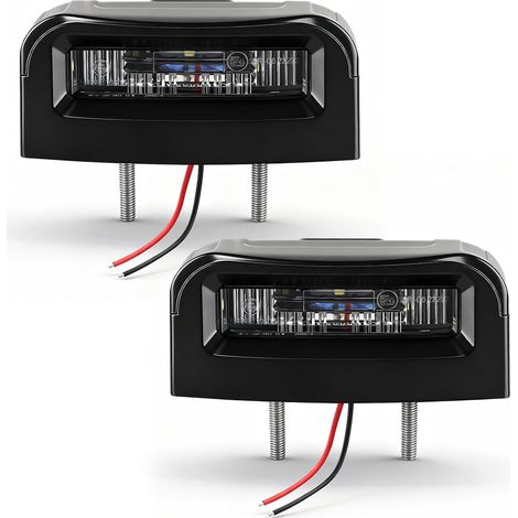2 Pièces Éclairage De Plaque D'immatriculation LED Imperméable 12V 24V Pour Véhicules, Remorques, Motos Universel (1/5)