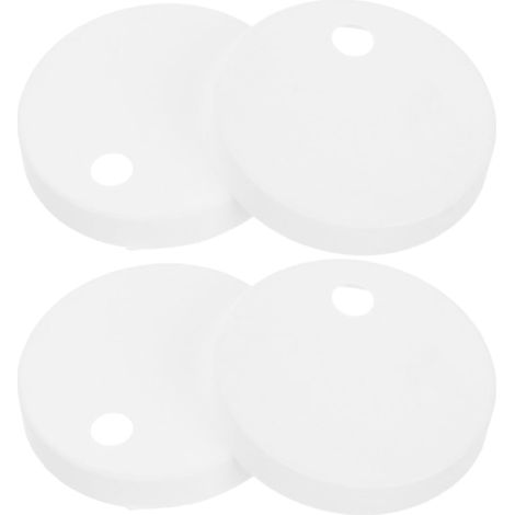 Lot de 2 paires de bouchons à vis universels en plastique pour siège de toilette - Cache-boulons cachés - Montage facile pour salle de bain et maison - Blanc (1/5)