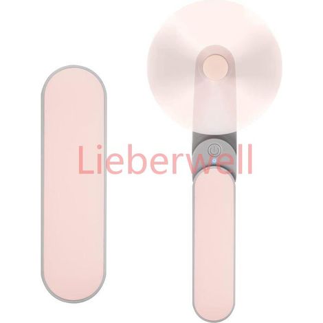 Mini ventilateur portatif, petit ventilateur de poche portable rechargeable par USB (rose, 1 paquet) (1/5)