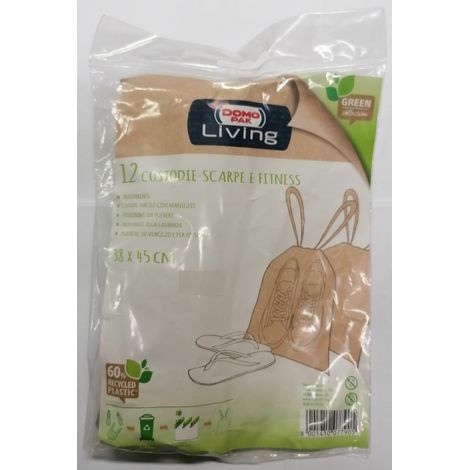 DOMOPAK - 12 CUSTODIE PER SCARPE E FITNESS 38X45CM