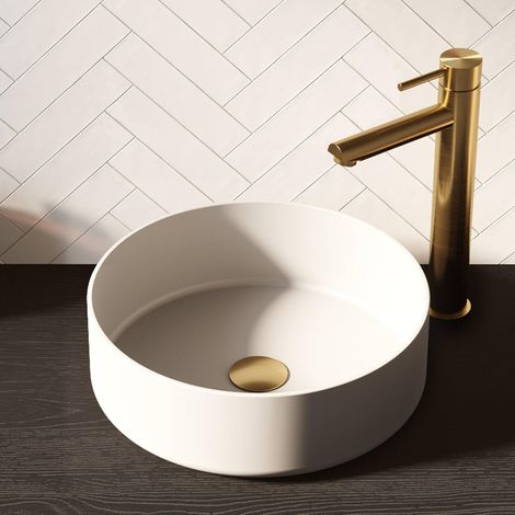 BRAUER Circle vasque - 36x36cm - ronde - céramique - blanc mat (1/3)