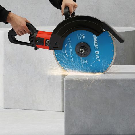 350mm Tragbarer kreisförmiger Beton abgeschnittener Sägeschneider 3500W NEU