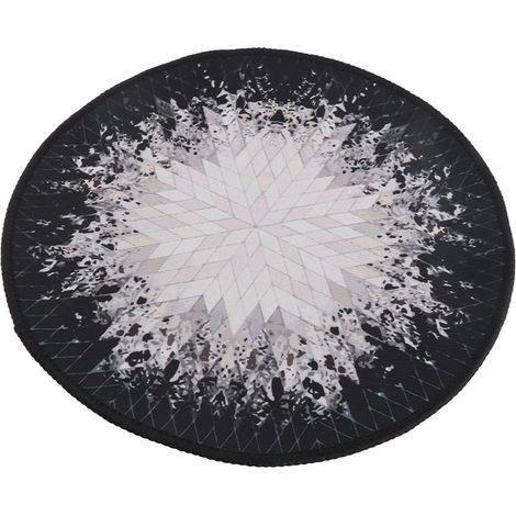 Tapis rond antidérapant, tapis d'assise, lavable, chaise rotative, chambre à coucher, 40cm (1/5)