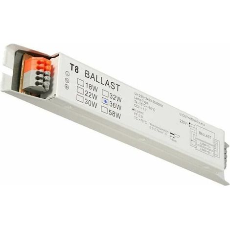 Pour ballasts électroniques de lampes fluorescentes T8 2x36W, plage de tension, démarrage, lampe à économie d'énergie (1/5)