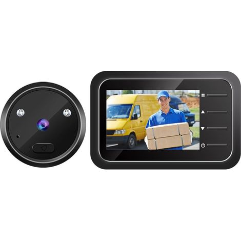 Caméra de sécurité sans fil avec sonnette vidéo Vidéo judas sonnette caméra vidéo-oeil enregistrement automatique électronique nuit vue numérique porte téléspectateur entrée sécurité à domicile Instal (1/5)