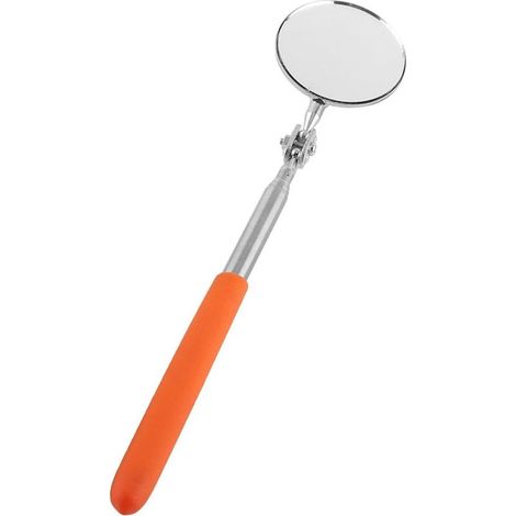 Miroir d'inspection rond, miroir télescopique, miroir rétractable, outil à main, miroir télescopique avec poignée pour voitures de mécanicien (1/5)