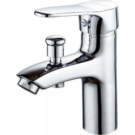 Aiperq - Single Hole Hot and Cold Dual Use Bathtub Mixer - Metal Alloy with Temperature Limiter - Simple Installation (1/4)