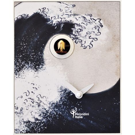 Orologio a Cucù da Parete 16,5x20x10cm Pirondini Italia D'Apres Hokusai (1/2)