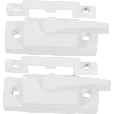 Lot de 2 sets de Verrous de Fenêtre à Came Blancs Verrou de Sécurité Renforcé en Alliage de Zinc pour Fenêtres Coulissantes Installation Facile Remplacement Sécurisé
