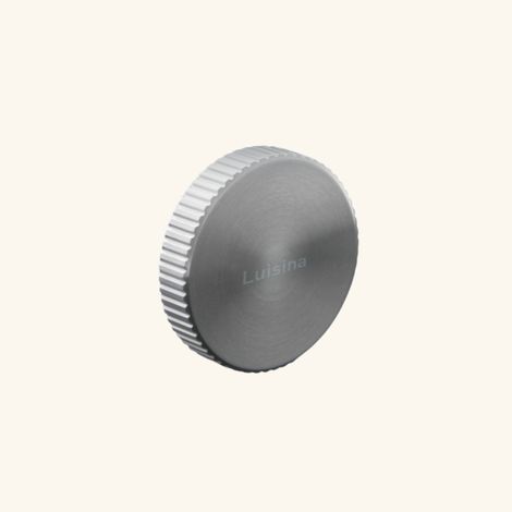 Bouton vidage automatique évier Luisina rond cannelé inox
