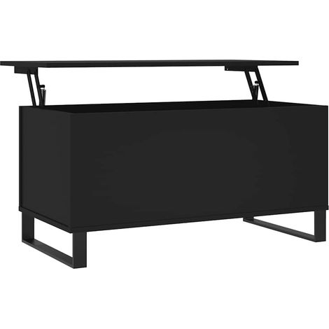 Coffee Table Black 90x44.5x45 cm Engineered Wood vidaXL (1/5)
