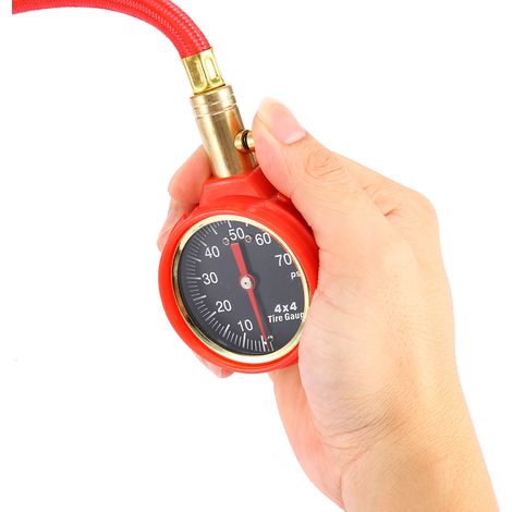 Reifendruckmesser für Pkw, Lkw, Motorrad und Transporter – Manometer mit präziser Anzeige, universeller Luftdruckprüfer. (1/5)