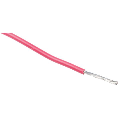 Fils de connexion RS PRO UL11028, 7 0,33 mm² 22 AWG, 600 V, MPPE Rouge, 100m ( Prix pour Bobine de 100 Mètres )