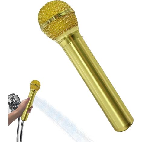 Pommeau De Douche Microphone Finition Salle De Bains Avec Boîtier Design Rétro Microphone Haute Pression Pour Pommeau De Douche Main Pour , Salle De Bains, Camping-Car, Spa, (1/5)