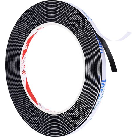 5M/16.4ft Waterproof Foam Tape, 5mm Wide 1mm Thick, Black