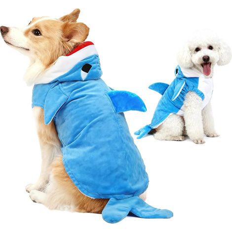 Costume de Requin pour Chien – Vêtements de costumade pour Animaux de Compagnie, Manteau pour Chat et Chien, vêtements pour Chien et Chat (XL) (1/5)