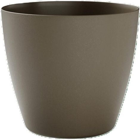 TeraPlast Bayon 60 Kit Vaso Rotondo Ash Resina Riserva Acqua