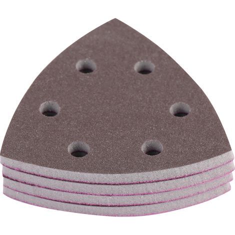 4pcs 6 trous Triangle Sponge Sandpaper Feuilles de ponçage de ponçage outils de polissage (300-400 ) (1/5)