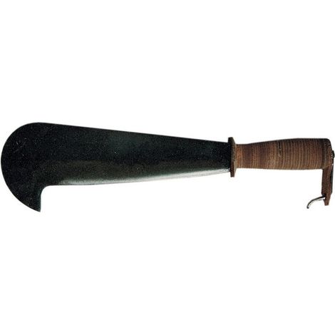 Roncola galizzi art.1 acciaio forgiato,becco corto,manico cuoio cm.45 - Salone
