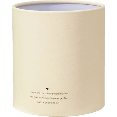 Elegante vaso da fiori in cartone, confezione beige.