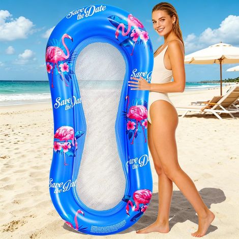 Flotadores para adultos para piscina, flotador para piscina, balsa para lago para adultos, hamaca flotante para agua con reposacabezas (1/5)
