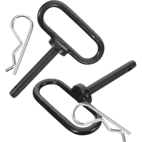 Lot de 2 goupilles d'attelage en acier inoxydable avec clip pour un remorquage et transport (1/5)