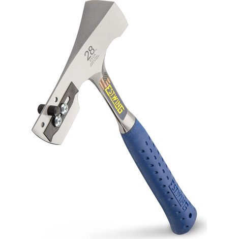 Marteau de couvreur – Outil de toiture de 794 g avec face striée et poignée anti-vibrations – E3-CA, argenté (1/5)