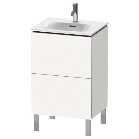 Duravit L-Cube Meuble sous-lavabo vertical LC6594, 520x421 mm, 2 tiroirs, pour Viu 234453, Coloris: Décor blanc brillant - LC659402222 (1/4)