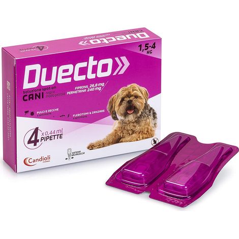 Candioli Dog Duecto Spot-On (1,5-4kg) - Confezione 4 Pipette - Antiparassitari CANE (1/2)