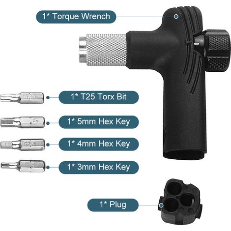 Clé dynamométrique de vélo réglable 4/5/6Nm T, Kit d'entretien de vélo Portable (1/5)