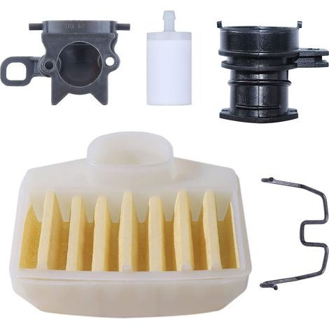 Kit de filtre à air collecteur d'admission coude filtre à carburant pour Husqvarna 362 365 371 372, Filtre à air, Collecteur d'admission, Coude d'admission, Filtre à carburant, Support de filtre à air (1/5)