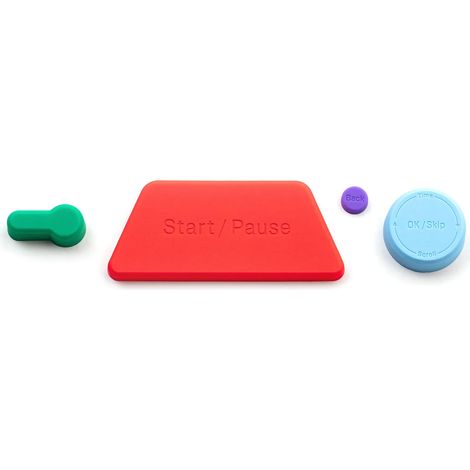 Tapas de silicona para botones Busy Bar - Juego de 4 cubiertas extraíbles para el botón de inicio/pausa, selector de 5 direcciones, rueda de desplazamiento y botón de retroceso, con agarre suave al ta (1/3)