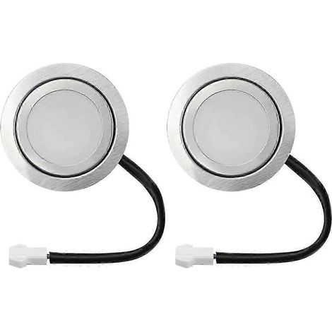 Lampes de hotte aspirante 12 V CC 2 W avec douille EL, lot de 2, LED encastrées pour placard et cuisinière, blanc brillant (1/4)