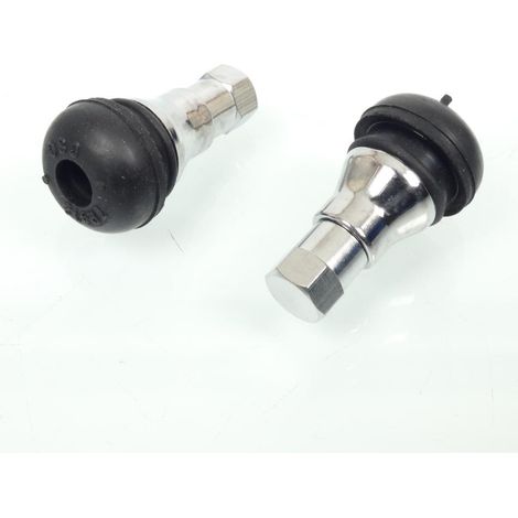 Valve TR412 droite courte alu Kyoto pour pneu auto moto scooter (1/3)