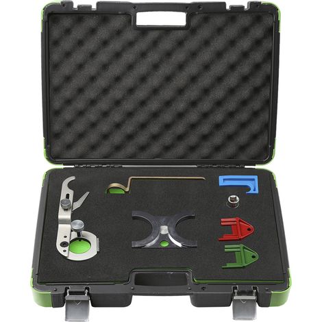 Attrezzo calaggio motore jbm engine timing tool set con custodia piastre di bloccaggio
