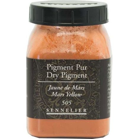 Pigment pour création de peinture - SENNELIER - Jaune de Mars - Pot 200 ml - Couleur pure - Fabrication maison