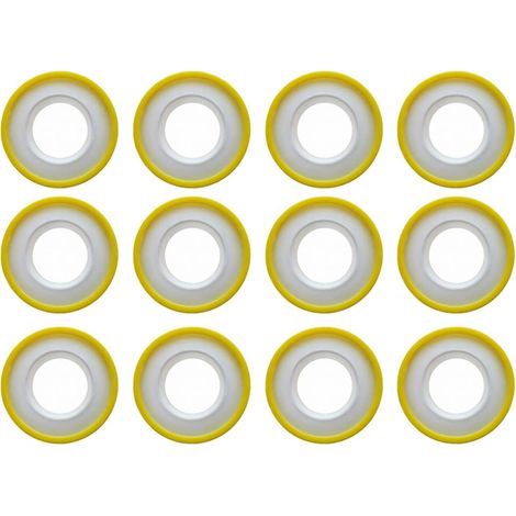 Ruban PTFE Industriel 12mm x 10m, Etancheite Plomberie, Lot de 12 (1/5)