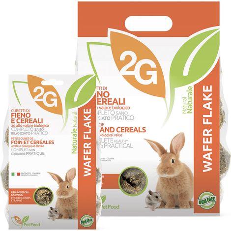 Wafer Flake 350 g: WAFER FLAKE Futter für Kaninchen und Nager, mit langfaserigem Heu, deckt den täglichen Energiebedarf (1/4)